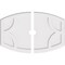 Ekena Millwork Kailey Architectural PVC Ceiling Medallion, 40"W x 26 5/8"H x 3"ID x 21 1/2"C x 1"P, Two-Piece CMP40X26KY2-03000 - alternate 1